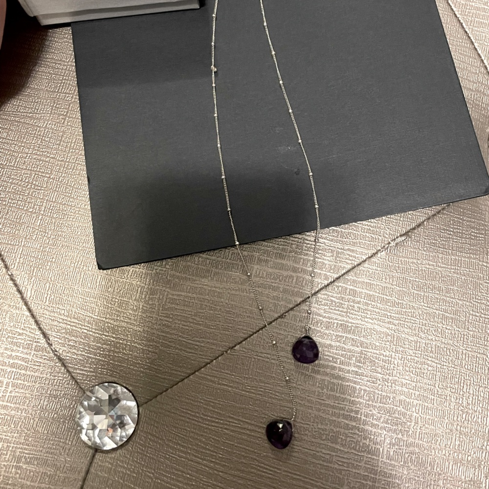 THE MERMAID amethyst Crystal GIFT Necklace sterling silver